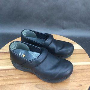 Dansko XP 2.0 Professional Nursing Black Leather Clogs Shoes Womens EU 38 US 8